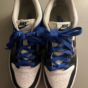 Nike White and Blue Low Dunks